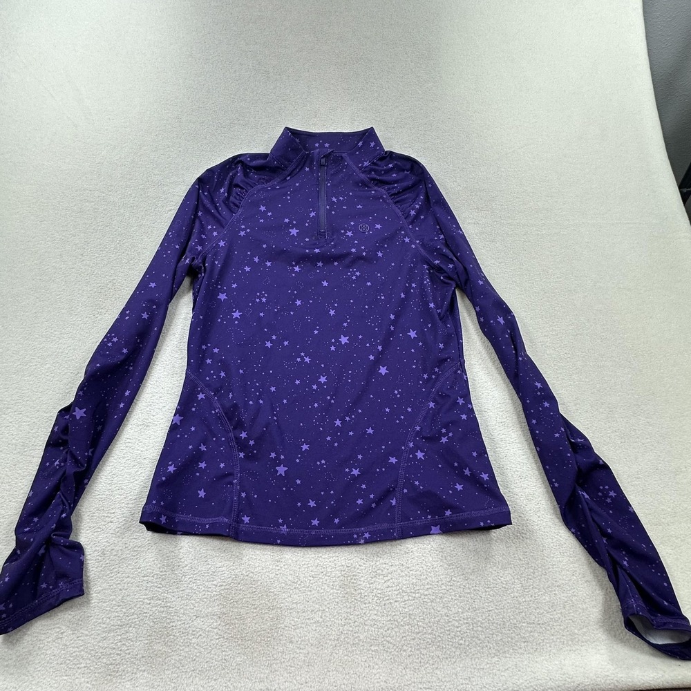 G/FORE Pullover Shirt Womens Small Purple Hyacinth Constellation Golf 1/4 Zip